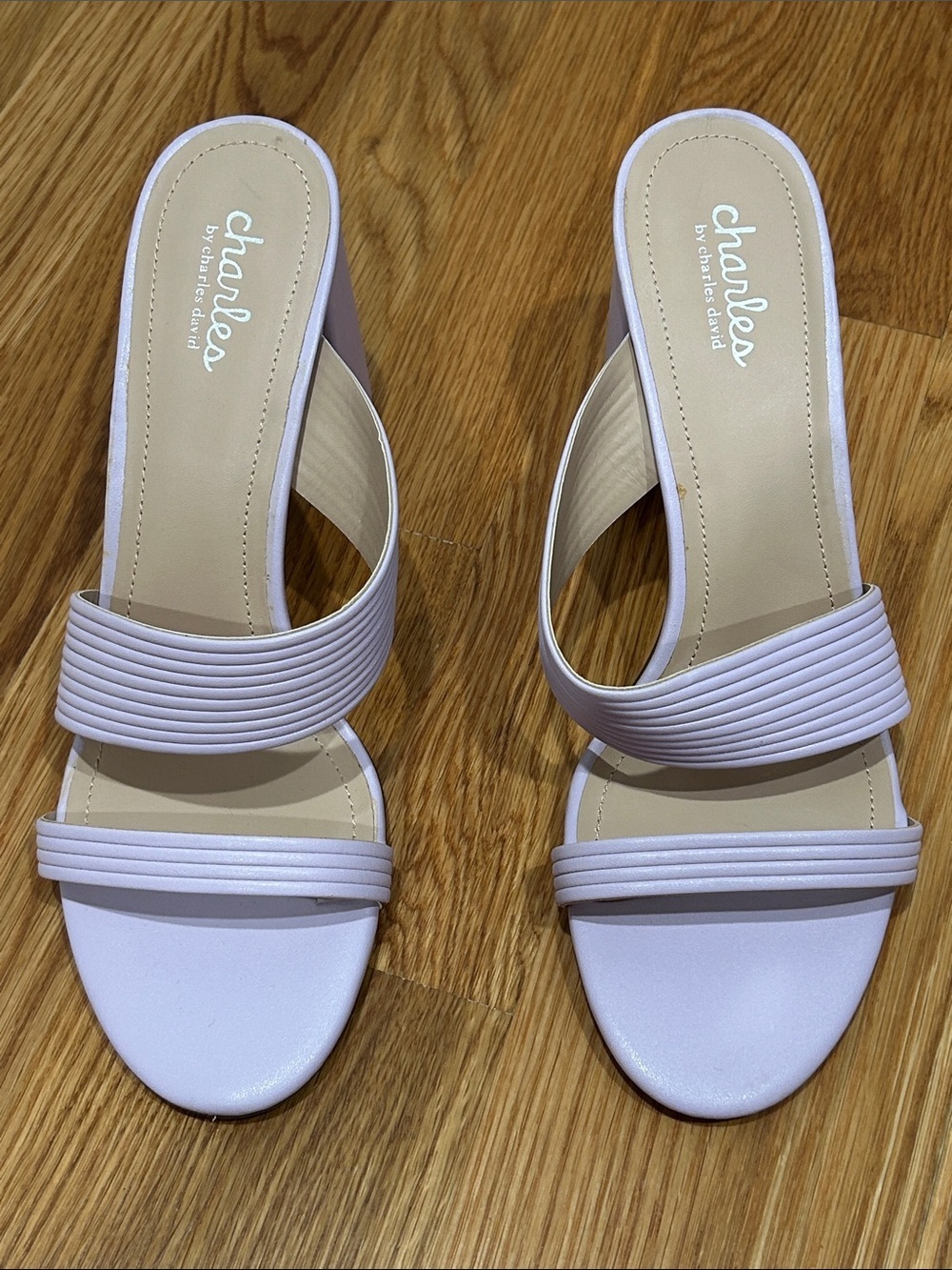 Charles by Charles David women’s size 11 faux leather open toe block heel sandal